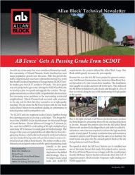 Allan Block Fence for South Carolina DOT