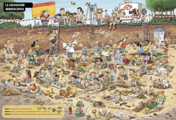 El gran libro juego de los dinosaurios / The Big Game Book of Dinosaurs (Spanish Edition): Busca y encuentra dinosaurios. Libro para niños 3-8 años. ¡Con tres niveles de dificultad! Para toda la familia. (Spanish Edition)