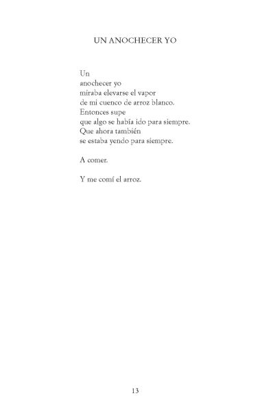 Guardé el anochecer en el cajón / I Put Away the Evening Inside a Drawer