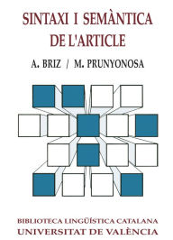 Title: Sintaxi i semàntica de l'article (2a ed.), Author: Antonio Briz Gómez