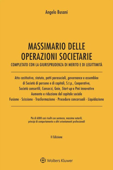 Massimario delle operazioni societarie