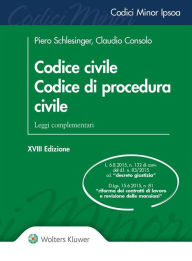 Title: Codice civile. Codice di procedura civile: Leggi complementari., Author: Piero Schlesinger