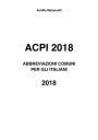 ACPI 2018 Abbreviazioni comuni per gli Italiani 2018