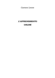 Title: L'apprendimento Online, Author: Carmen Leone