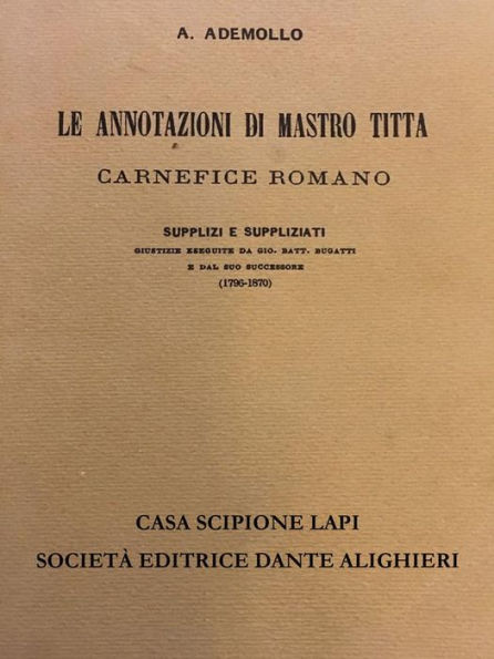 Le annotazioni di Mastro Titta carnefice romano