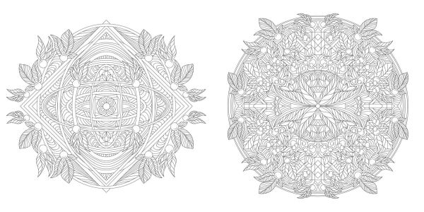 Floral Mandalas Coloring Book