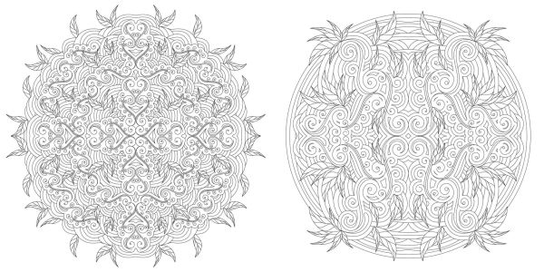 Floral Mandalas Coloring Book