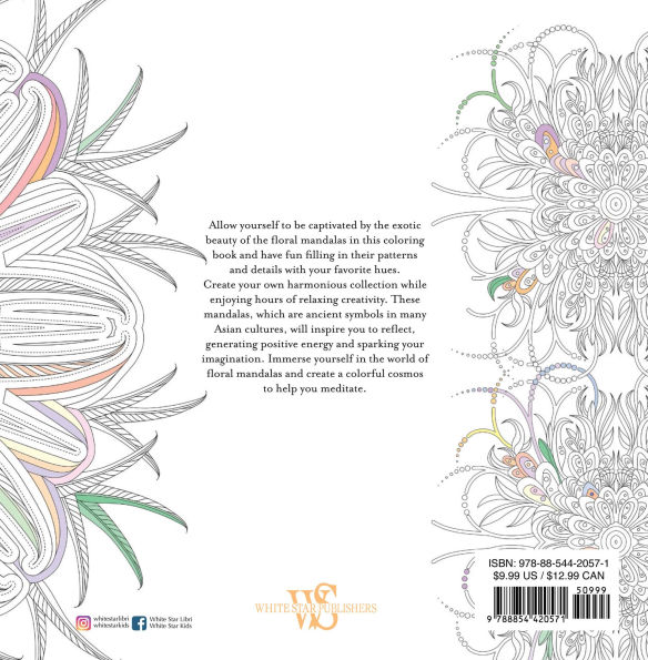 Floral Mandalas Coloring Book