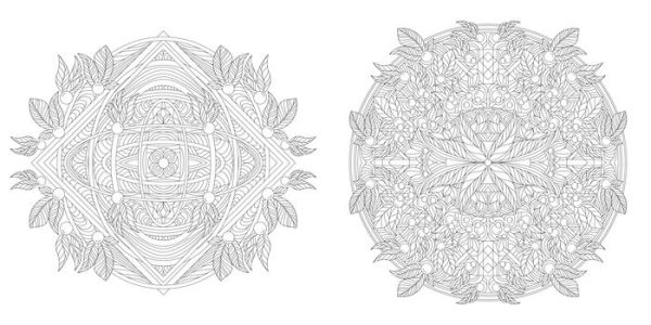 Floral Mandalas Coloring Book