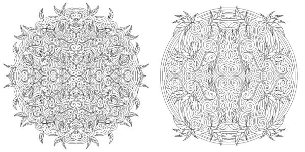 Floral Mandalas Coloring Book