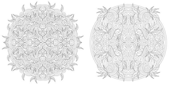 Floral Mandalas Coloring Book