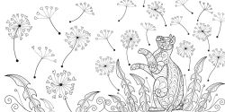 Alternative view 13 of Relaxing Cats Coloring Book
