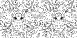 Alternative view 18 of Relaxing Cats Coloring Book
