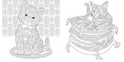 Alternative view 20 of Relaxing Cats Coloring Book