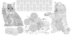 Alternative view 23 of Relaxing Cats Coloring Book