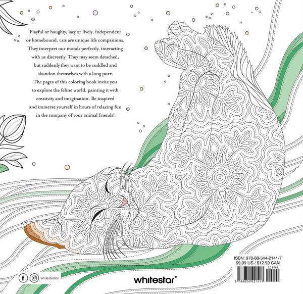 Relaxing Cats Coloring Book
