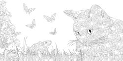 Alternative view 7 of Relaxing Cats Coloring Book