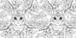 Alternative view 9 of Relaxing Cats Coloring Book