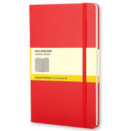 Moleskine Classic Notebook, Large, Squared, Red, Hard Cover (5 x 8.25)