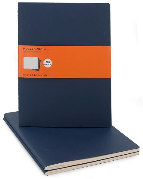 Moleskine Cahier Journals Extra Large 7.5 x 10 Ruled 120 Pages Brisk Blue  Set Of 3 Journals - Office Depot