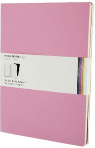 Moleskine Volant Notebook (Set of 2 ), Extra Large, Ruled, Pink Magenta, Magenta, Soft Cover (7.5 x 10)