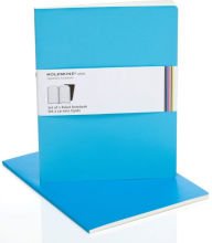 Moleskine Volant Extra Large Ruled Notebook, Manganese/Cerulean Blue Set of 2
