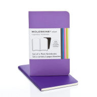 Moleskine Volant Notebook (Set of 2 ), Extra Small, Plain, Light Violet, Brilliant Violet, Soft Cover (2.5 x 4)