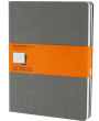 Moleskine Cahier Journal (Set of 3), Extra Large, Ruled, Pebble Grey, Soft Cover (7.5 x 10)