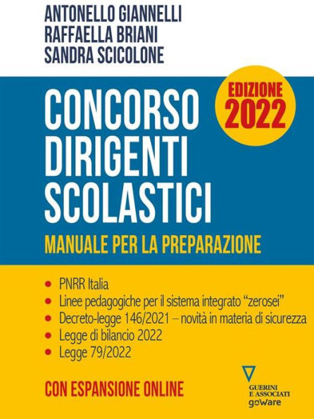 Concorso dirigenti scolastici. Manuale per la preparazione. Edizione 2022 - con espansione online