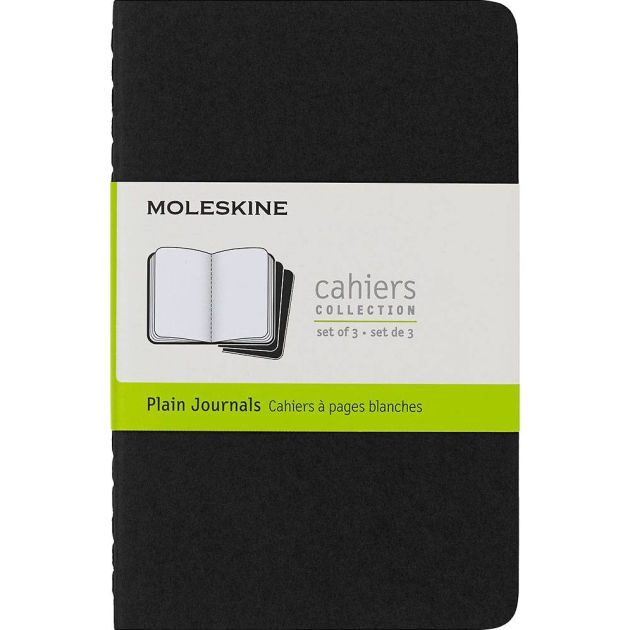 Moleskine Pocket Plain Cahier Journal Set - Black by