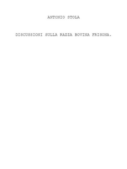Discussioni sulla razza bovina frisona
