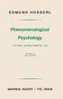 Phenomenological Psychology: Lectures, Summer Semester, 1925 / Edition 1