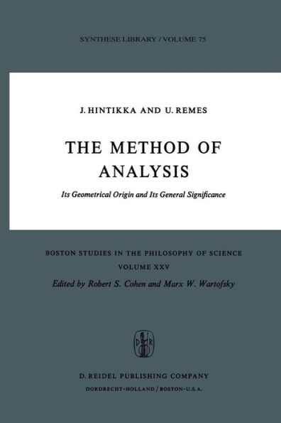 The Method of Analysis: Its Geometrical Origin and Its General Significance