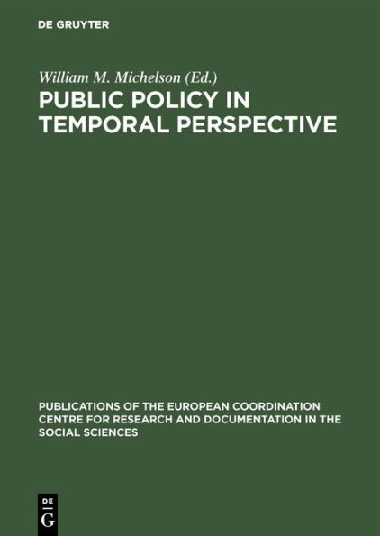 Public policy in temporal perspective: Report on the Workshop on the application of time-budget research to policy questions in urban and regional settings (7-9 October 1975, Laxenburg, Austria)