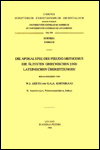 Title: Die Apokalypse des Pseudo-Methodius: die altesten griechischen und lateinischen Ubersetzungen. II. Anmerkungen, Worterverzeichnisse, Indices, Author: W.J. Aerts