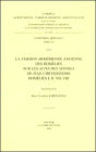 La version armenienne ancienne des homelies sur les Actes des Apotres de Jean Chrysostom: Homelies I, II, VII, VIII. Version
