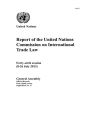 Report of the United Nations Commission on International Trade Law: Report of the United Nations Commission on International Trade Law