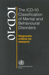 Title: The ICD-10 Classification of Mental and Behavioural Disorders: Diagnostic Criteria for Research, Author: World Health Organization