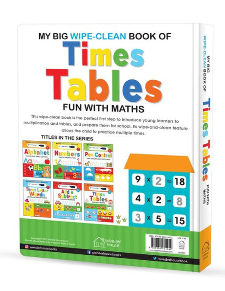 My Big Wipe And Clean Book of Times Tables for Kids: Fun With Maths