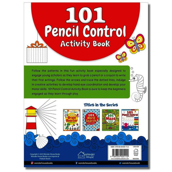 101 Pencil Control Activity Book: Tracing Practise Book