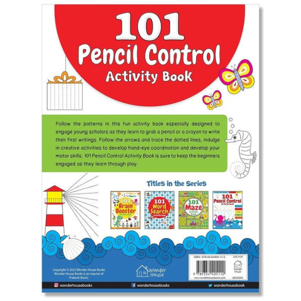 101 Pencil Control Activity Book: Tracing Practise Book