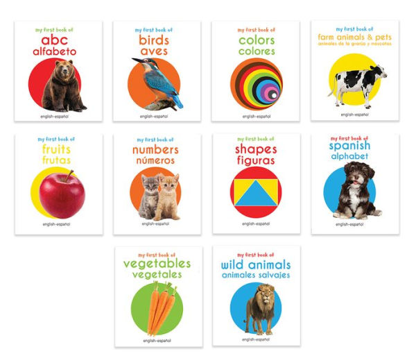My First English - Español Learning Library (Mi Primea English - Español Learning Library): Boxset of 10 English - Spanish Board Books