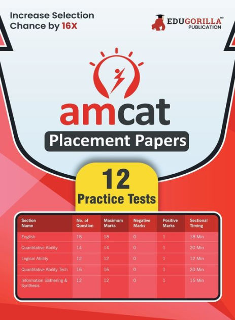 AMCAT Placement Papers Prep Book 2023 Aspiring Minds Computer Adaptive ...