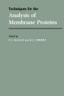 Techniques for the Analysis of Membrane Proteins