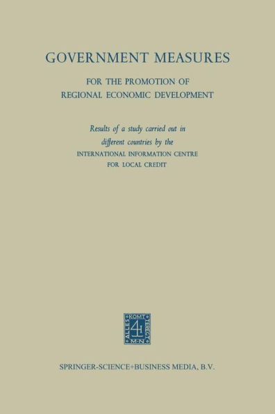 Government Measures for the Promotion of Regional Economic Development