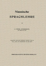 Title: Niassische Sprachlehre, Author: Heinr. Sundermann