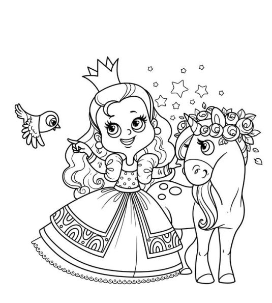 5 Pencil coloring set Princess