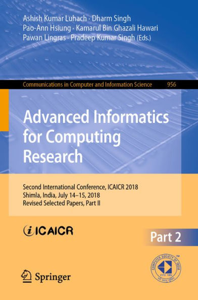 Advanced Informatics for Computing Research: Second International Conference, ICAICR 2018, Shimla, India, July 14-15, 2018, Revised Selected Papers, Part II
