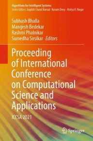 Title: Proceeding of International Conference on Computational Science and Applications: ICCSA 2021, Author: Subhash Bhalla