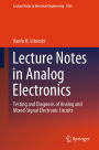 Lecture Notes in Analog Electronics: Testing and Diagnosis of Analog and Mixed-Signal Electronic Circuits